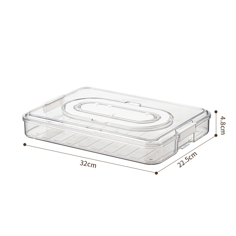 Large Size Narrow Side Dumpling Box Storage Refrigerator Household Food Grade Frozen Dumpling Chaotic Sealed Preservation Box