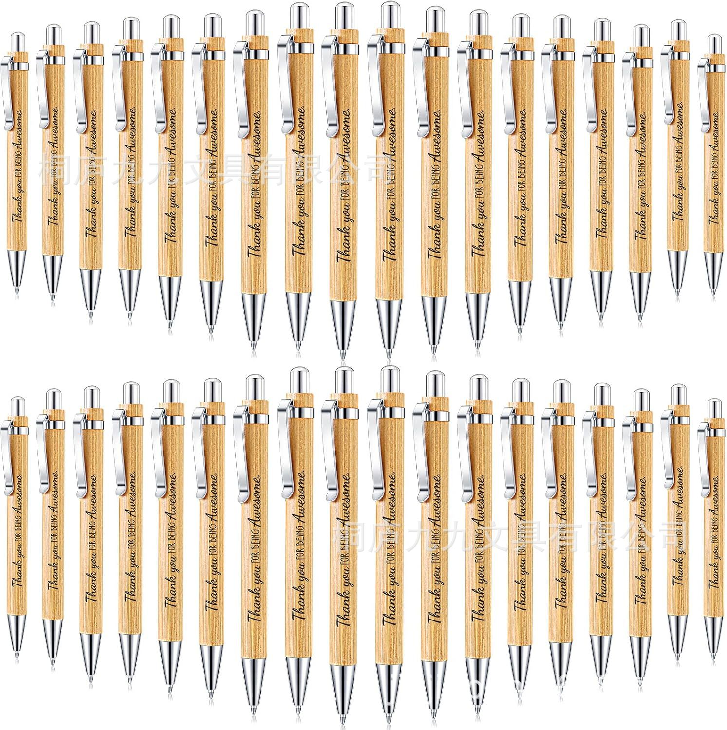 in stock cross-border staff inspirational copywriter bamboo pen bible quotation pen environmental protection lucky office ballpoint pen logo