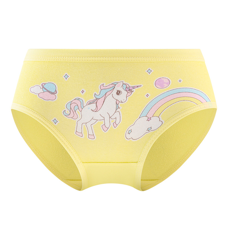 Exclusive Girls' Underwear Four-Corner Cotton Cartoon Printed Boxer Briefs for Girls and Middle-Aged Children's Underwear for Girls Wholesale