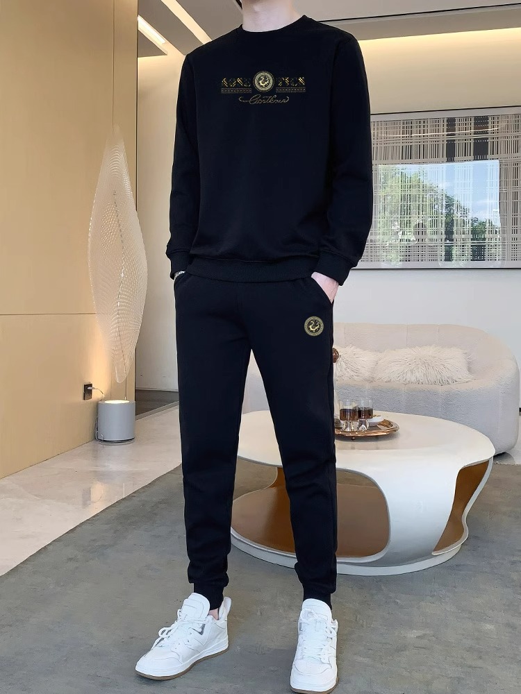 Новый спортивный свитер с длинным рукавом, круглый вырез, для мужчин, осенне-зимний, повседневный