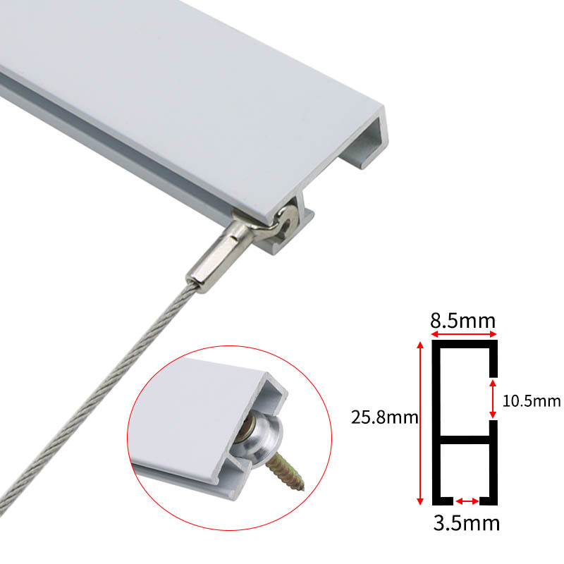 Invisible track hanging painting device adjustable hanging painting track hidden rail painting exhibition gallery hanging hook hanging mirror line