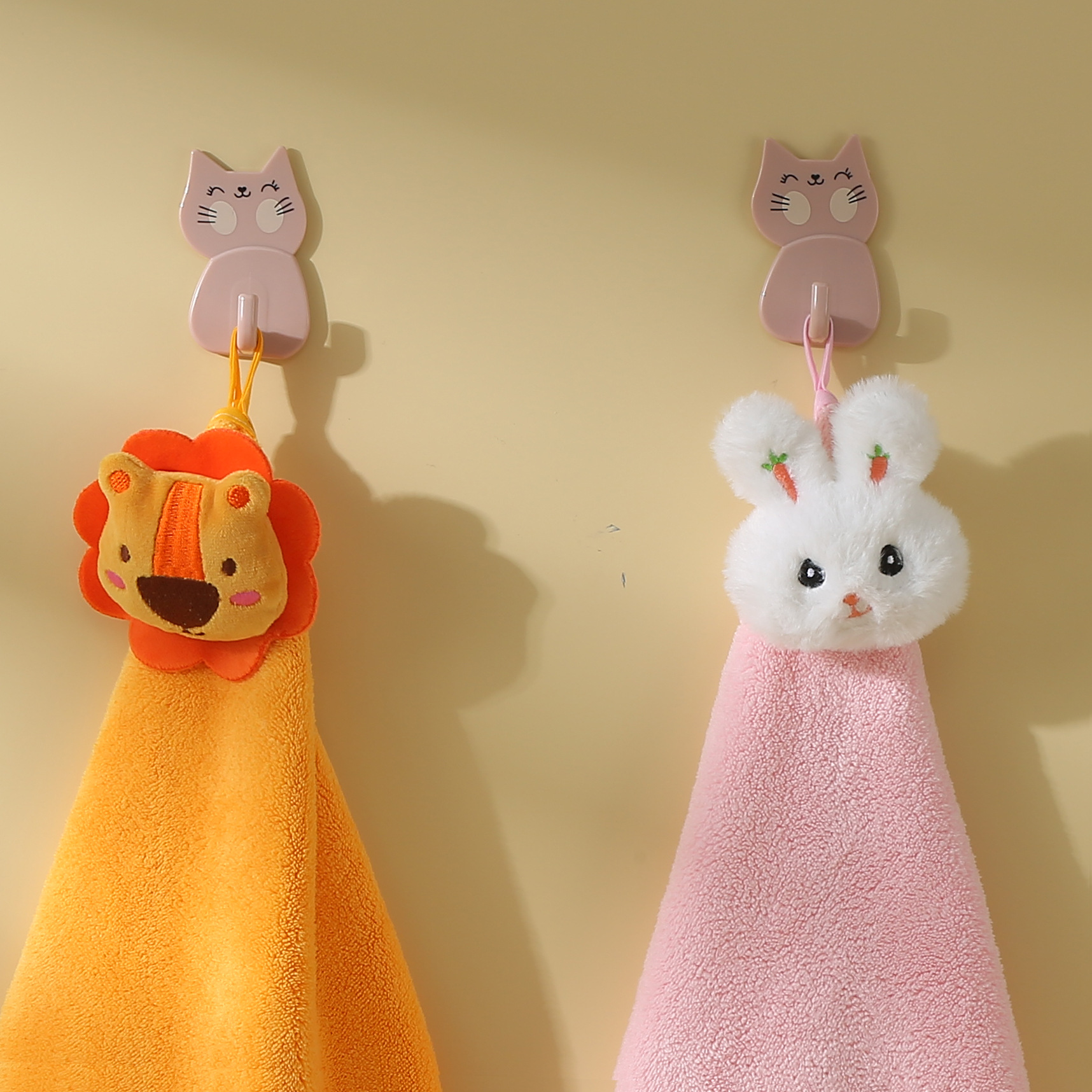 Hand gift towel creative towel cartoon animal children's square towel Tulip small towel gift box doll