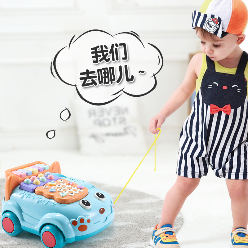 Baby children's toys simulation telephone landline baby boys educational early education telephone car hamster toys wholesale