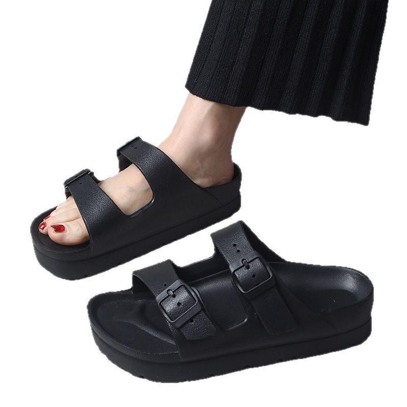 Birkenstock Slippers Women's Shoes Eva Slippers New Trbottomyy Fashion Outer Wear Thick Sole Non-Slip Heightening Casual Beach Sandals