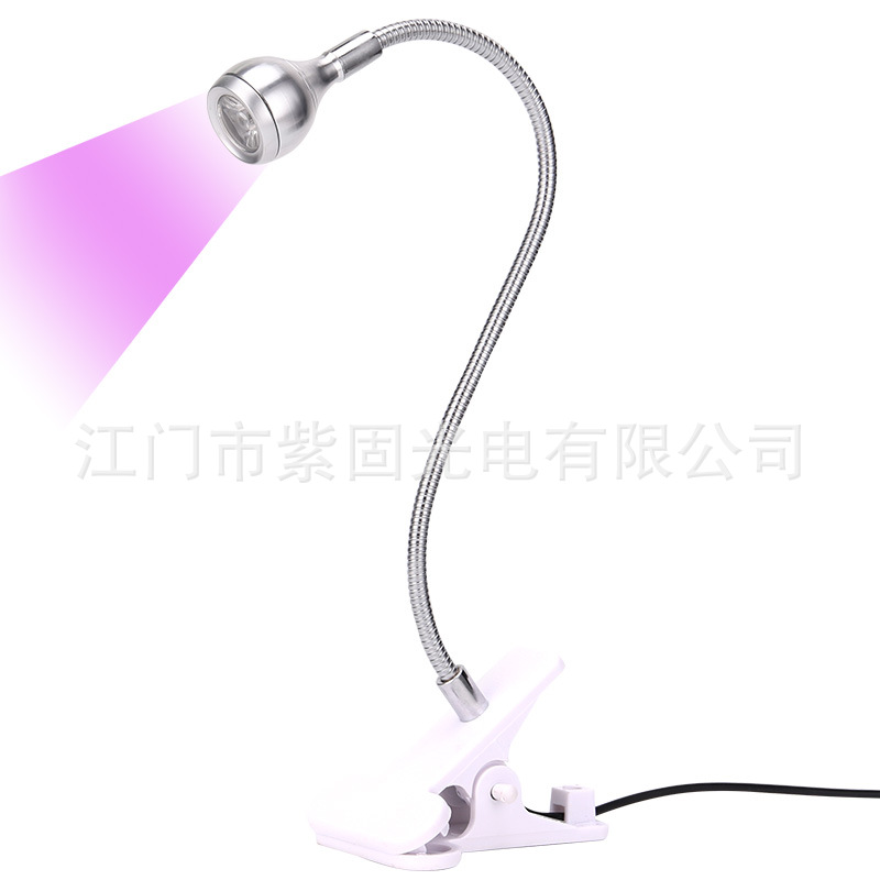 Cross-Border special for mini nail art UV glue curing lamp purple light with clip and Switch USB lamp one lamp multi-use