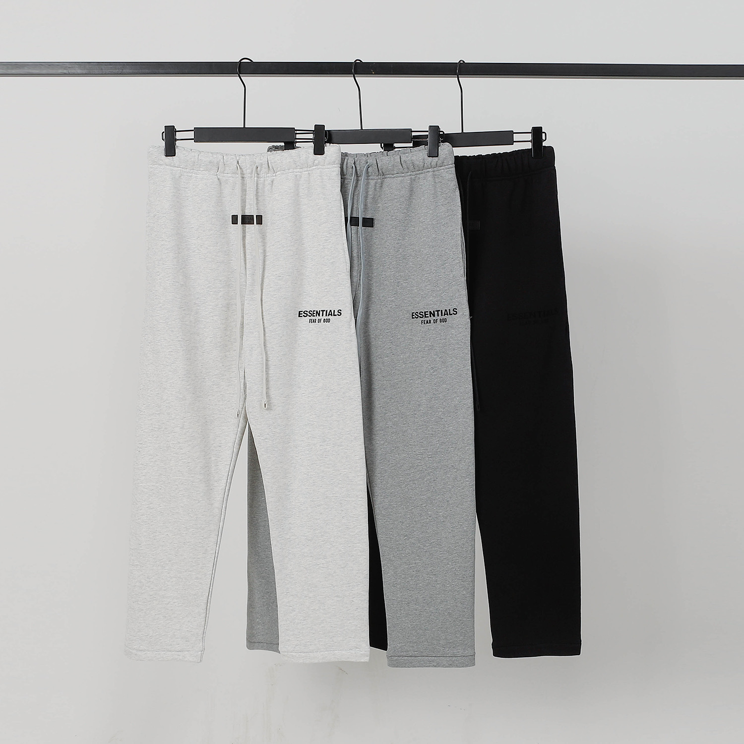 New Season 7 Fog Cross-Border Essentials American Trendy Brand Flocked Letter Sweatshirt Suit Short-Sleeved Suit