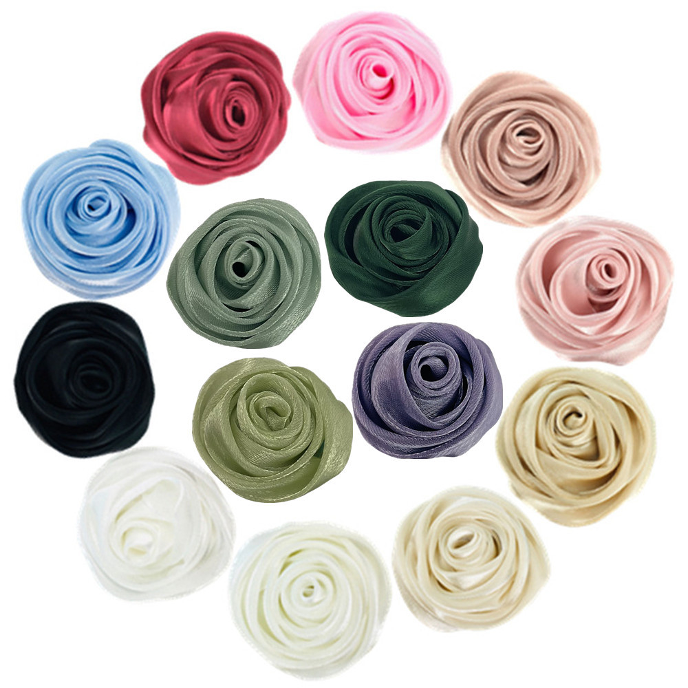 3 см лилия, атласный многоуровневый розовый цветок, ручная работа, аксессуары для свадеб