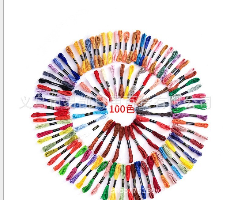 24 Colorful Cross Stitch Thread Embroider Thread Handmade DIY Cross Stitch Wiring Braided Colorfulful Cotton Thread Ready for Wholesale