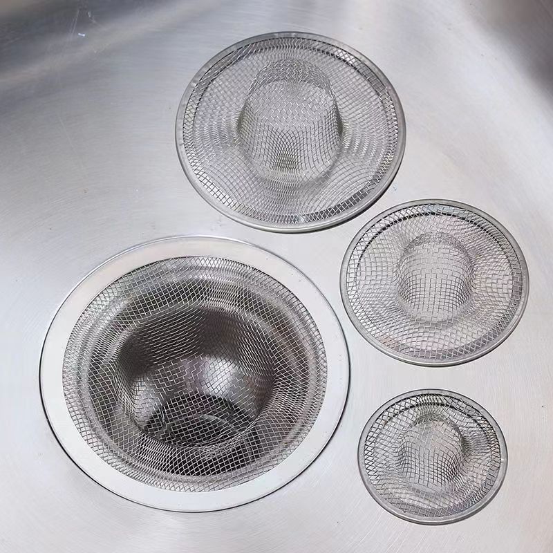 Large, medium and small 5cm/7cm/9cm/11cm straw hat net floor drain leftovers stainless steel sink filter