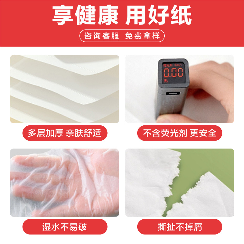 Customized Soft Tissue Paper with Logo Printing, Advertising Tissue Paper, Customized Catering Gas Station Napkin Paper Towel, Customized