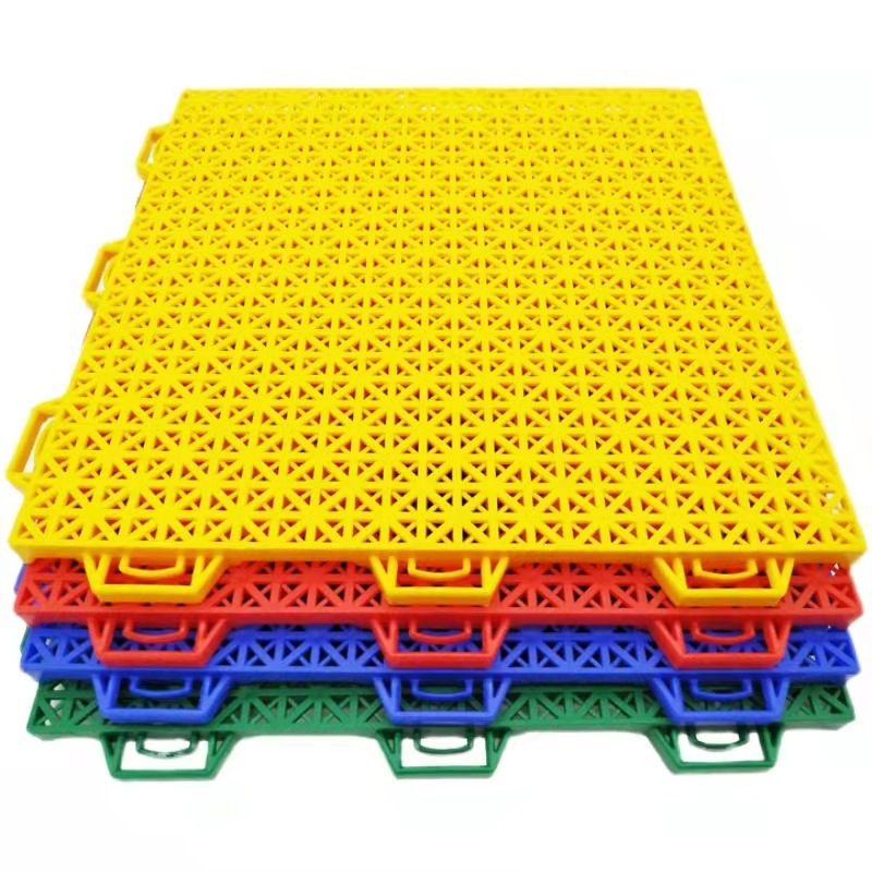 Basketball Court Suspended Flooring Outdoor Color-Blocked Kindergarten Playground Non-Slip Suspended Assembled Sports Flooring Manufacturer