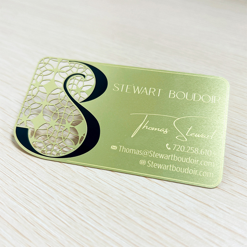 Металлическая VIP-карточка Jinkala, вырезанная специальной формы, печать визиток