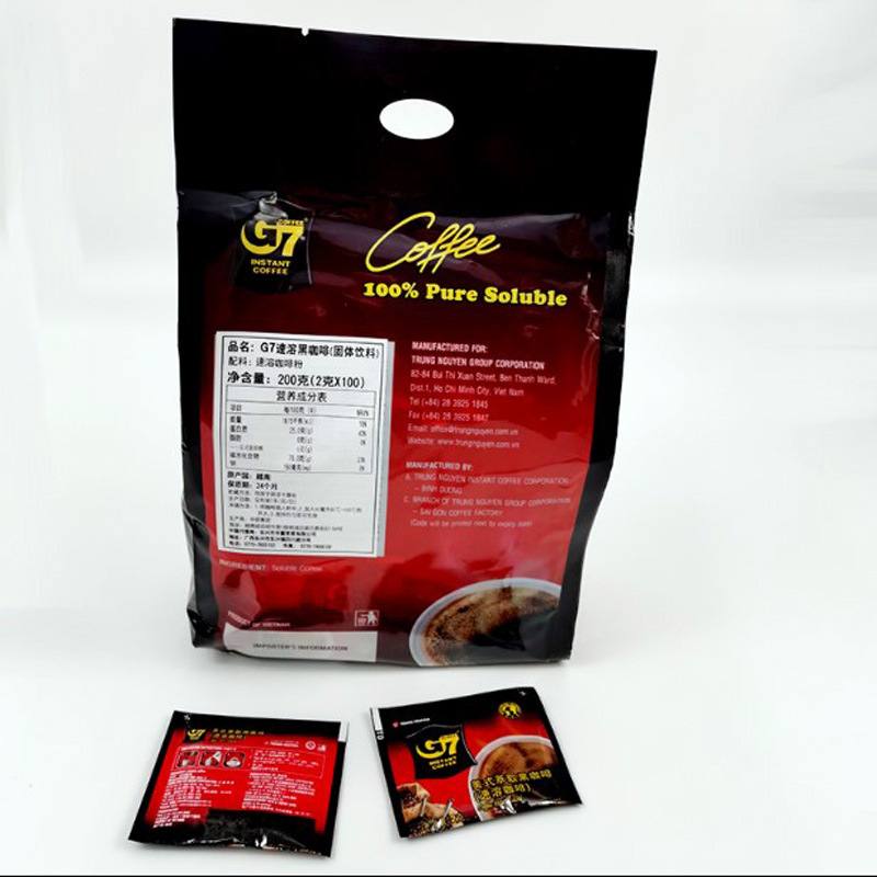 Vietnam imported central plains g7 coffee American extract black coffee 100 small bags each 24 bags 200 grams