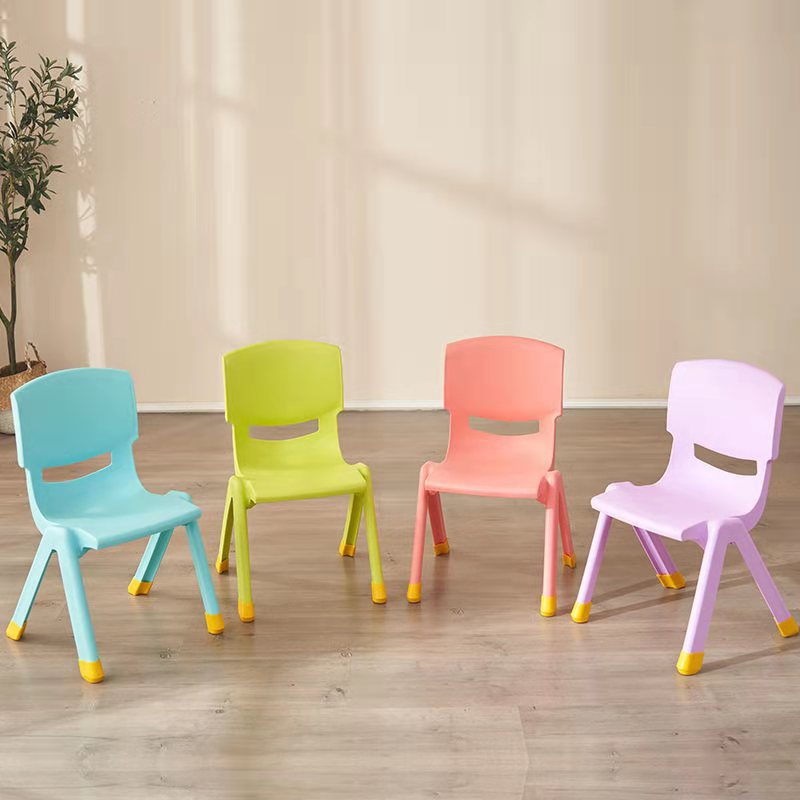 Thickened children's back chair household plastic chair baby dining chair kindergarten children's chair non-slip bench