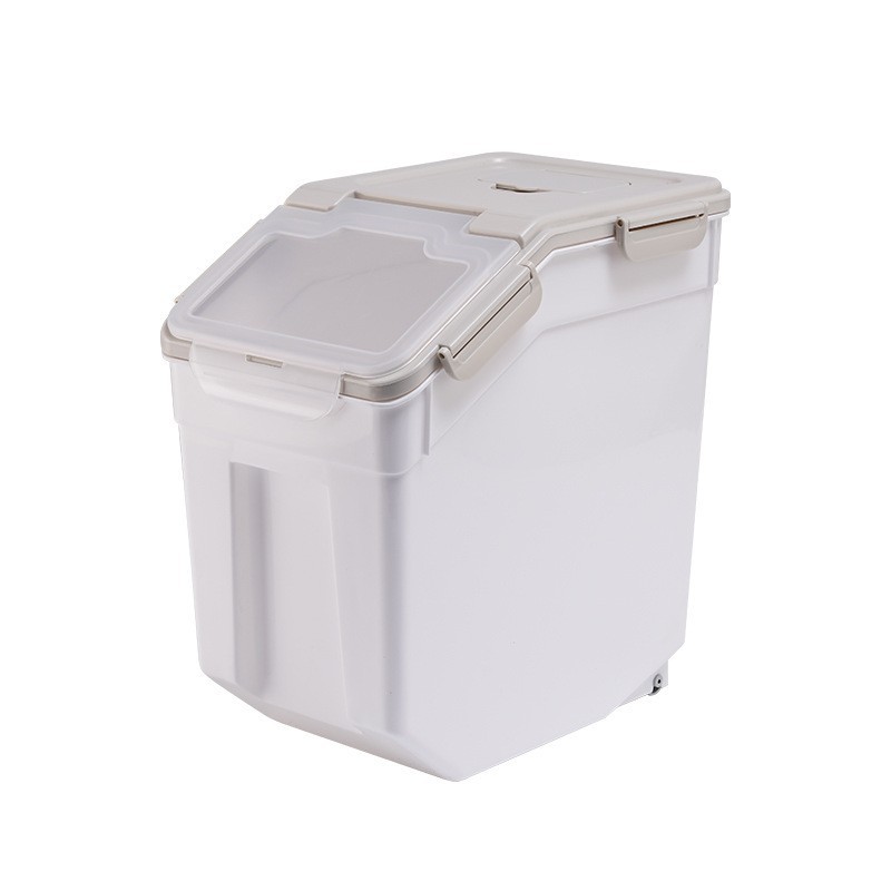 Rice Bucket 25kg Sealed Insect-Proof and Moisture-Proof Household 15kg Food-Grade Large-Capacity Plastic Double-Layer Storage Box Rice Bucket Box