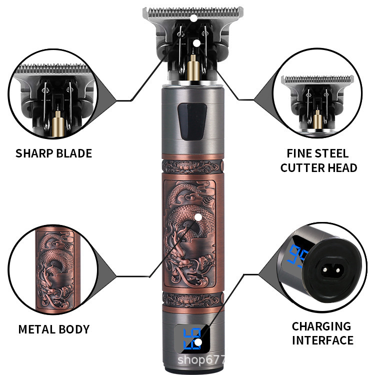 Cross-border t9 hair clipper bald head electric clipper electric clipper oil head Clipper carving Mark razor rechargeable