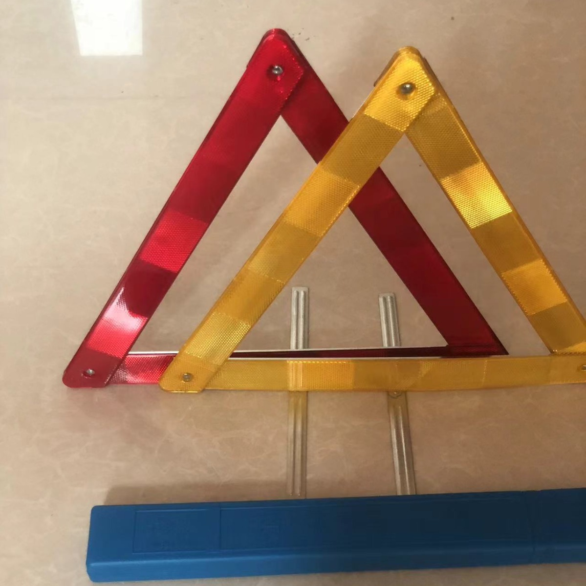 Tripod warning sign foldable tripod parking warning sign reflective tripod dangerous fault parking sign