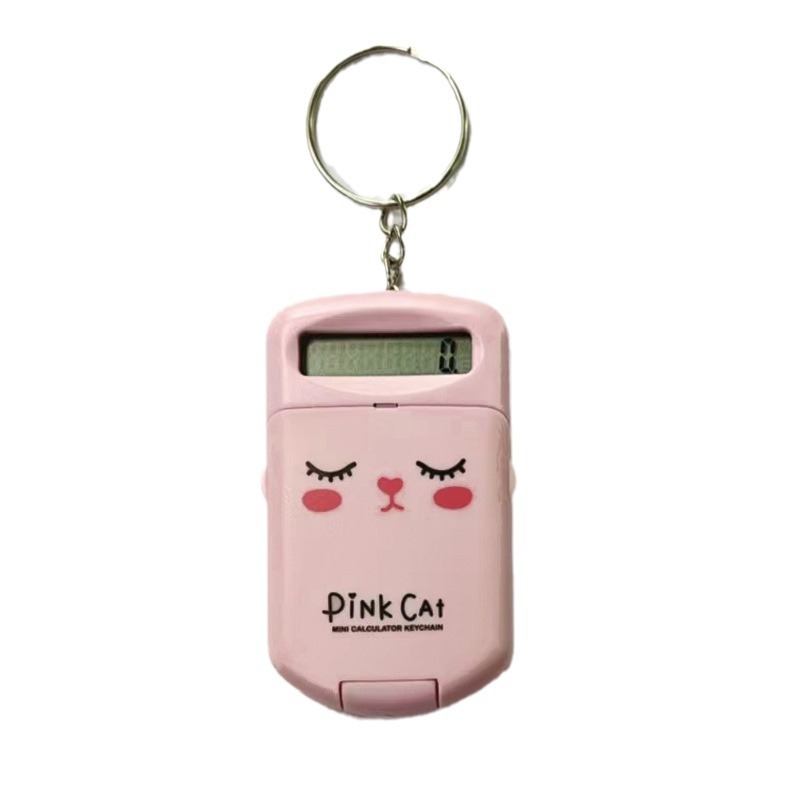 Small exam fashion mini cute handheld student flip computer cartoon folding calculator
