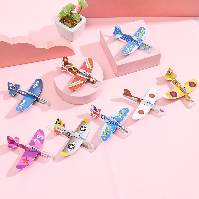 Mini bubble small plane DIY color children's toy aviation model kindergarten small gift outdoor activities