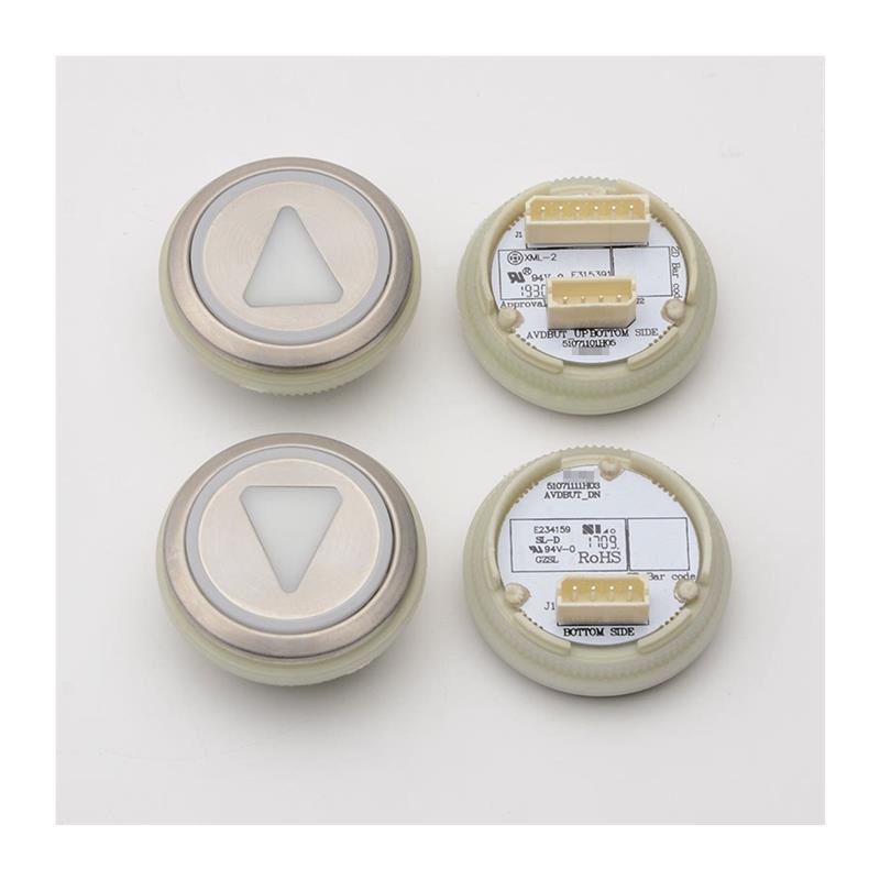 Bdm/Kone Elevator Button/Kds50 Surface-Mounted Round Button/Ordinary Green Board High-Quality White Board/White Surface Black Surface