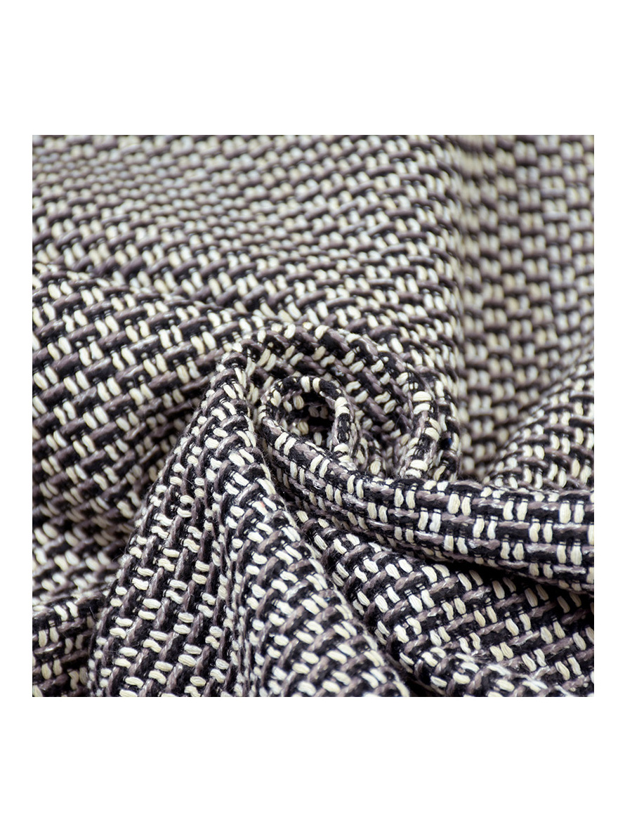 Burlap Yarn-Dyed Jacquard Fabric Thick and Wear-Resistant Luggage Sofa Cover Pillow Fabric Pure Color Pastoral Polyester-Cotton Blended Fabric