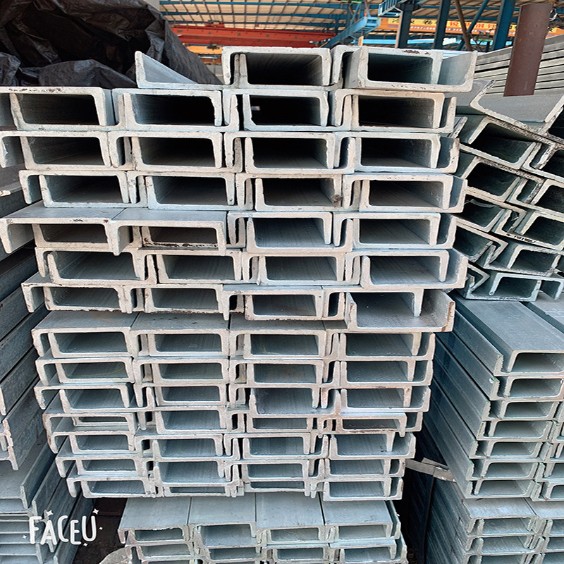 Galvanized Channel Steel Spot Q235B National Standard Galvanized Black Material Channel Iron 10 # Hot Rolled Channel Steel Hot Dipped Galvanized Profile Processing