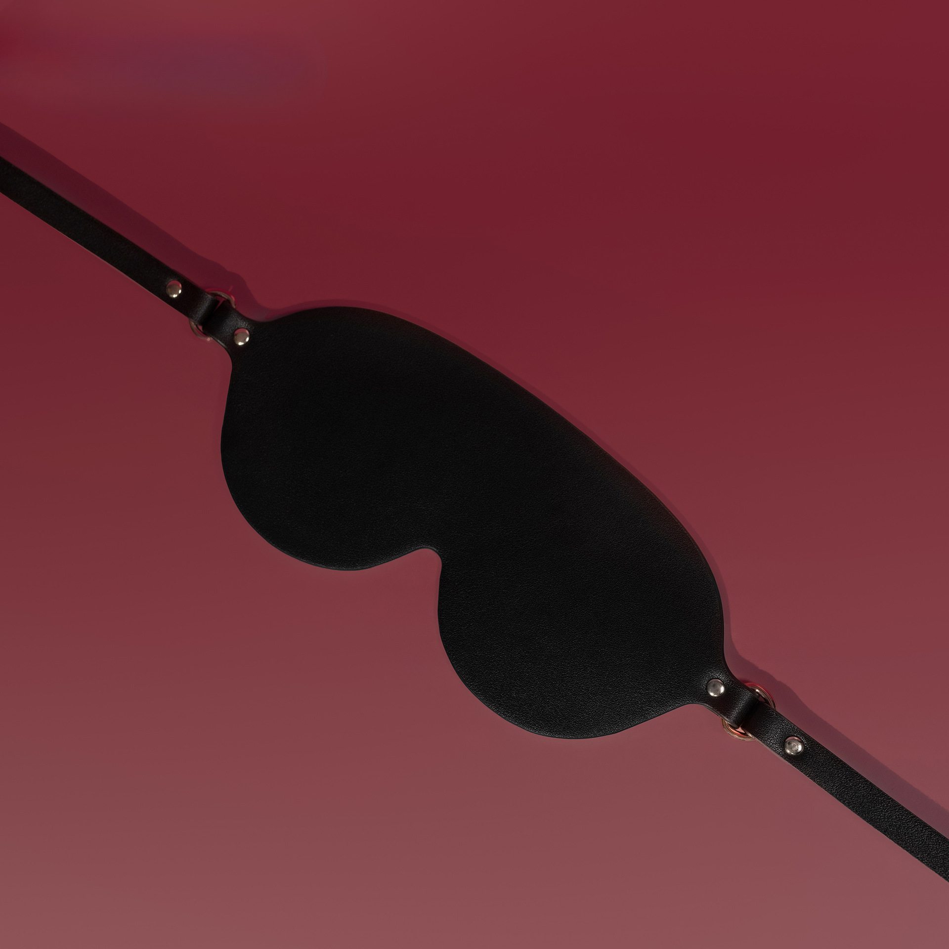 Black Eye Mask Leather Eye Mask Dark Blackout Blindfold Eye Protection Sleep