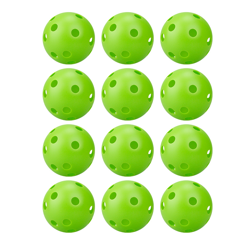 72mm Practice Baseball 26 Holes 17g Green Hard Plastic Pe Blow Molded Hole Ball Wei Floating Floor Ball