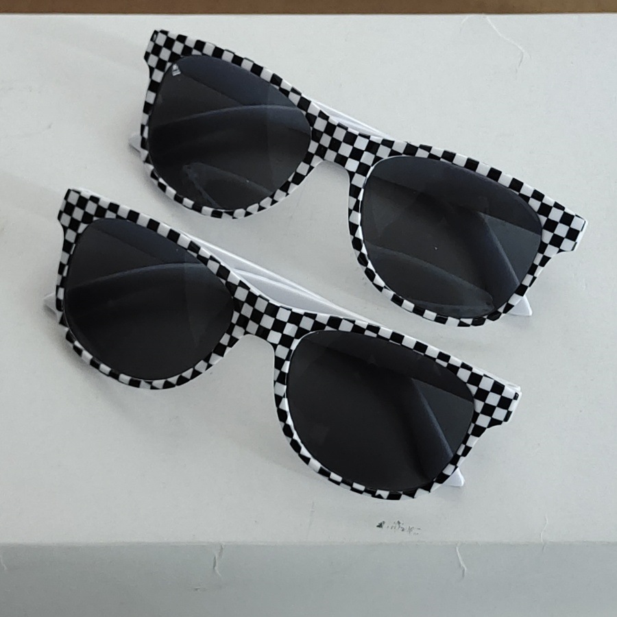 Солнцезащитные очки на День Независимости для взрослых и детей, цветные полосатые гоночные очки, логотип термопередачи