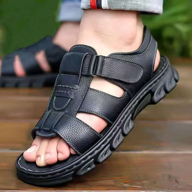 One Piece Drop Shipping Free Shipping Men's Sandals and Slippers Summer Men's Outdoor Wear-Resistant Driving Thick-Soled Non-Slip Waterproof New Style
