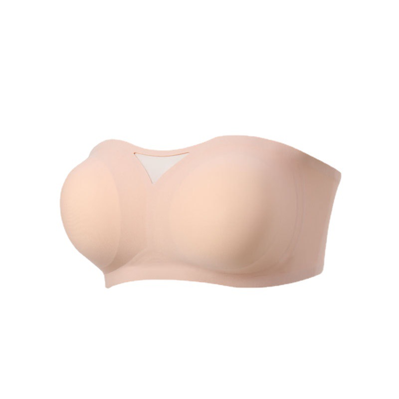 Cross-Border Hot-Selling Thin Strapless Bra for Large Busts, Minimizing Effect, Non-Slip Bandeau Bra, Invisible Breathable Bra for Women