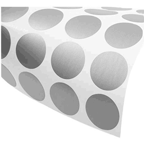 1-inch round DIY scratch-free tape self-adhesive scratch label scratch-free film Silver support customization