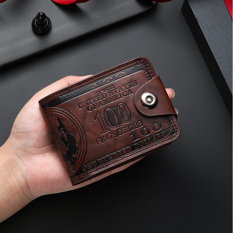 Foreign Trade Men's Wallet Retro American Style 80% off Coin Purse Youth Trend Multifunctional Men's Card Holder Card Case