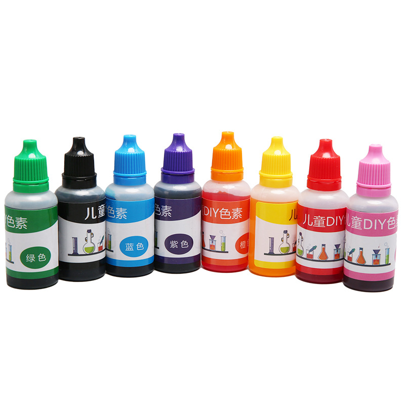 20ml Kidsren's DIY Scientific Experiment Pigment Water and Oil Plasticine Slime Crystal Mud Color Handmade Pigment