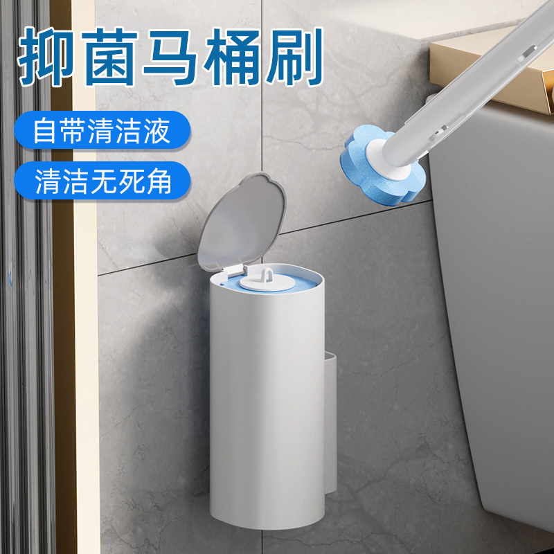 Disposable Toilet Brush Household No-Dead-Corner Toilet Disposable Cleaning Brush Wall-Mounted Integrated Toilet Brush
