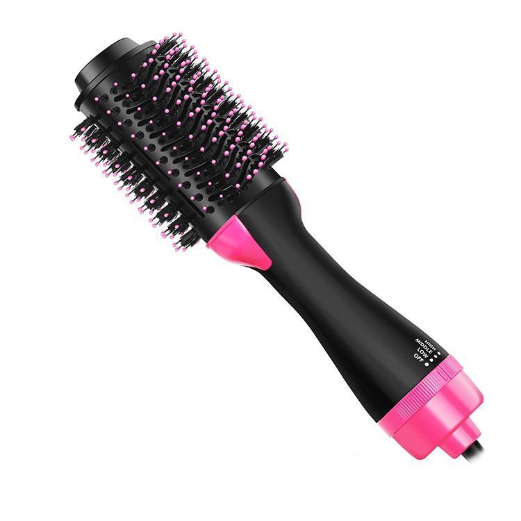 Hot Air Comb 2-in-1 Negative Ion Hair Dryer Comb Curling Iron Straightening Comb Hair Dryer Quick Styling Electric Comb