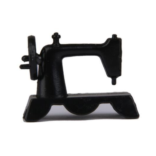 1:12 doll house simulation mini metal retro sewing machine miniature scene ornaments