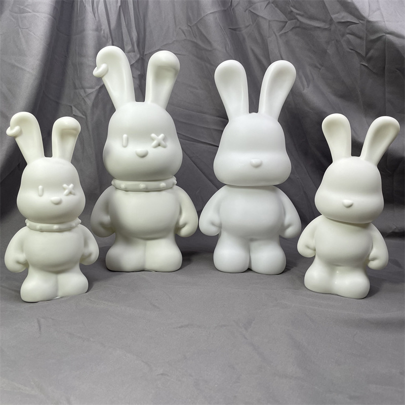 Online celebrity violent bear fluid bear white embryo wholesale online celebrity handmade DIY decoration fluid rabbit building block bear factory supply