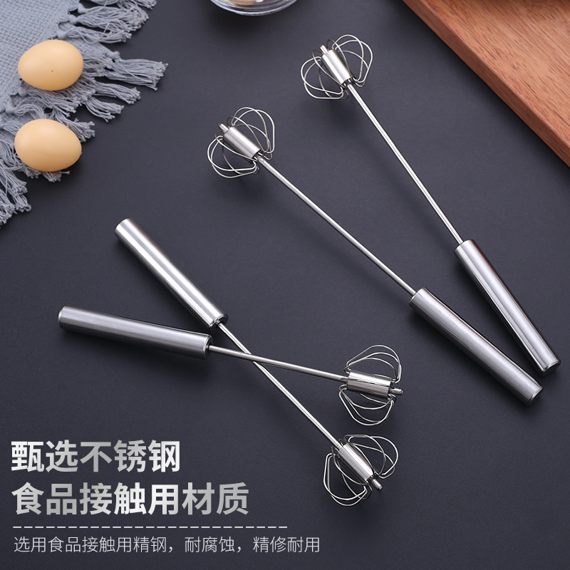 Factory direct stainless steel egg beater manual stir stick cream stir hand baking manual semi-automatic