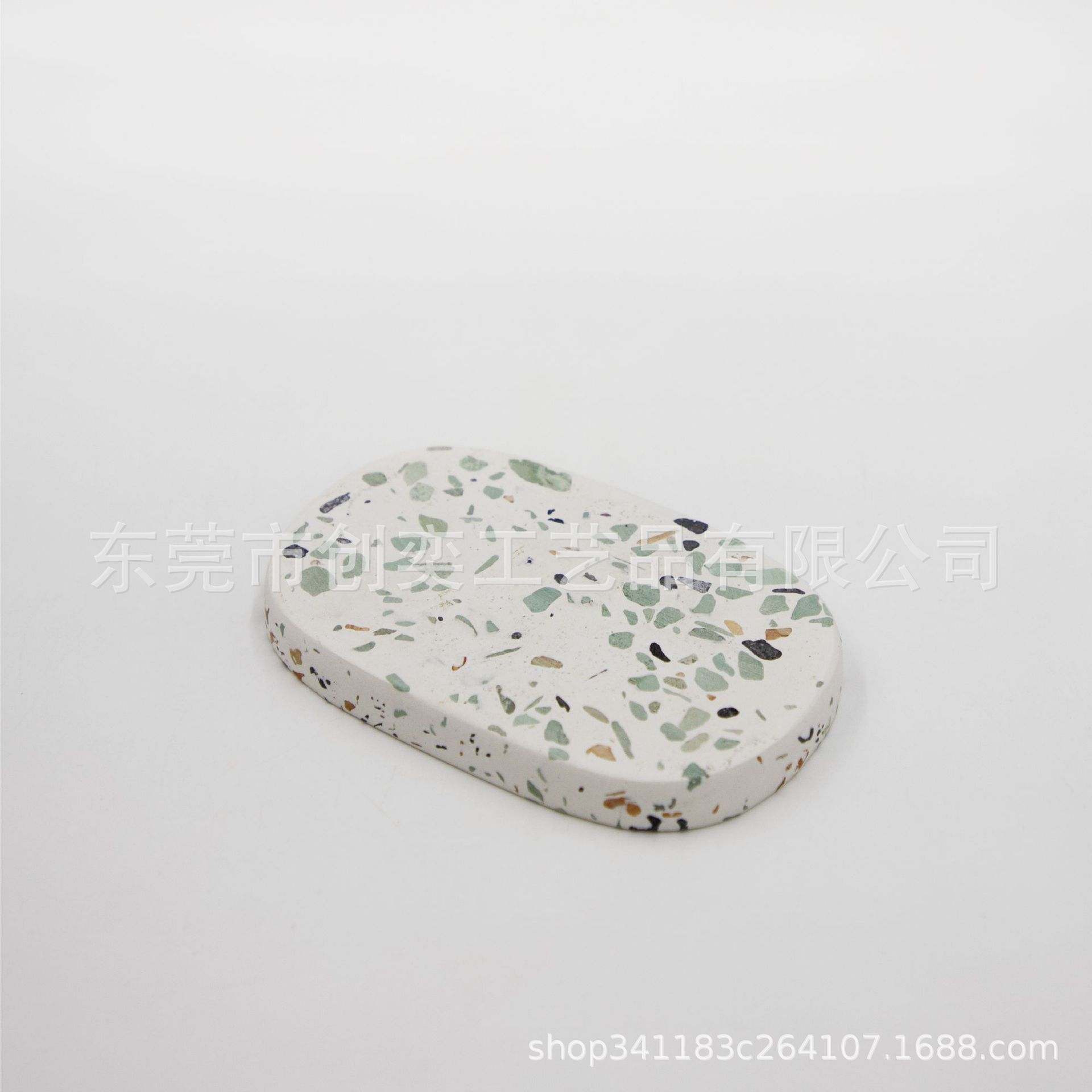 Terrazzo soap box household simple fashion bathroom toilet soap rack factory direct sales