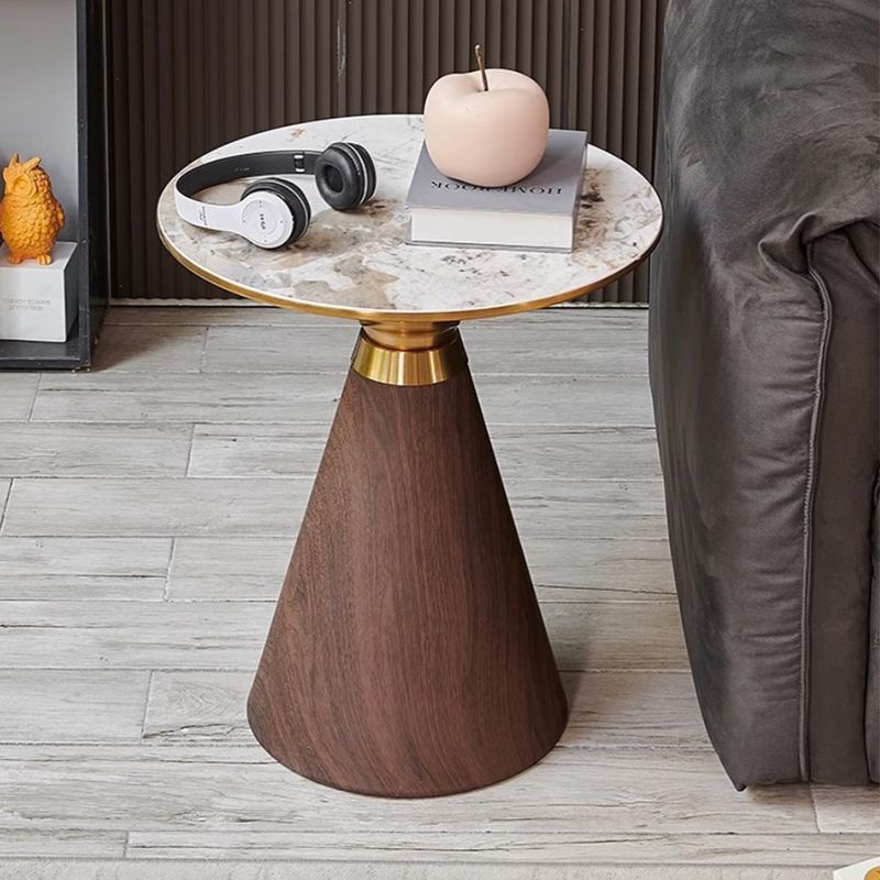 Italian Internet Celebrant Living Room Round Rock Plate Coffee Table Sofa Side Table Hotel Negotiation Table Balcony Leisure Table and Chair Small Round Table