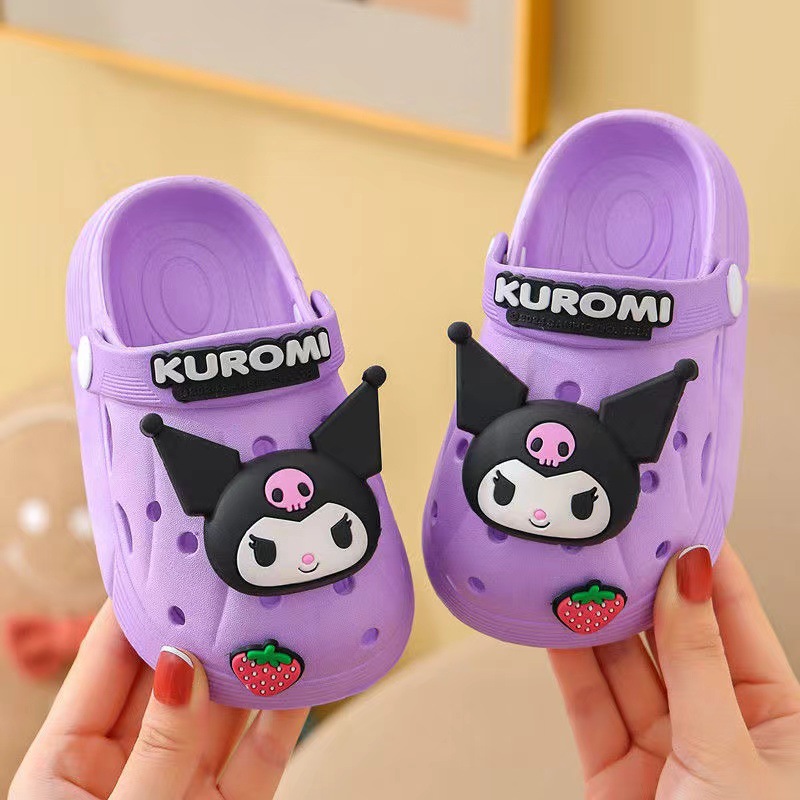 Kulomi Genuine Sanrio Summer Children's Sandals and Slippers Girls Baby Outfit Thick Sole Cave Shoes Wholesale