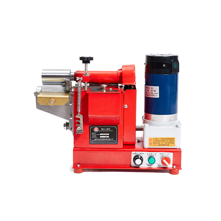 Машина для клея с железным роликом 7.5 см, регулируемая по скорости, мощная, для кожи, сумок, подошв, багажа, желтая клеевая машина