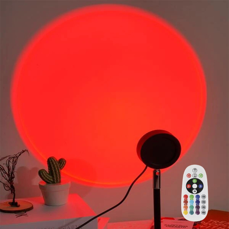 2023 mini RGB sunset light projector night light sunset projection LED bedroom atmosphere rainbow lamp decorative light