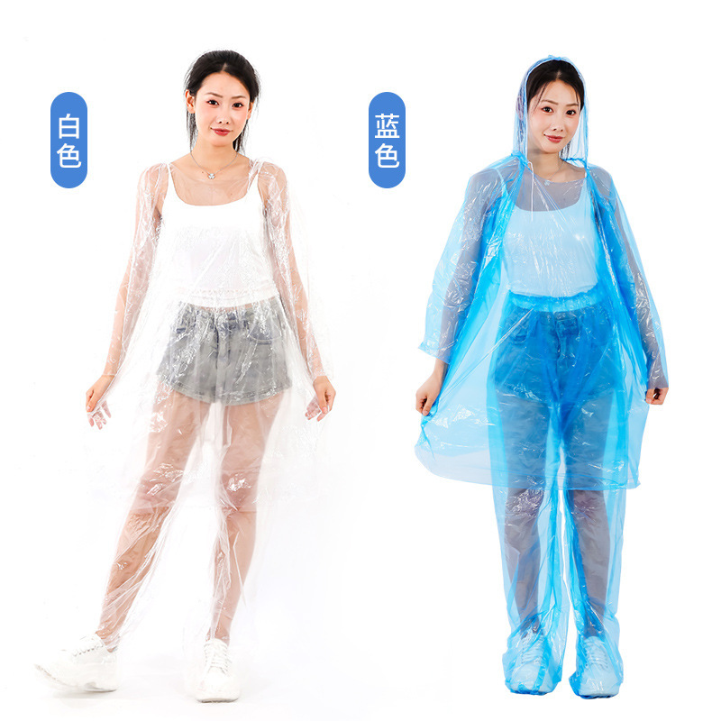 Split raincoat suit disposable raincoat rain pants legged adult drifting outdoor dustproof waterproof poncho wholesale