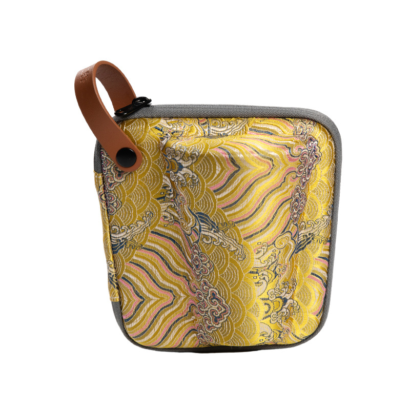 Eva Tea Set Bag Flow Travel New Chinoiserie Chinoiserie Bag Convenient Waterproof Dustproof Storage Zipper Bag Portable