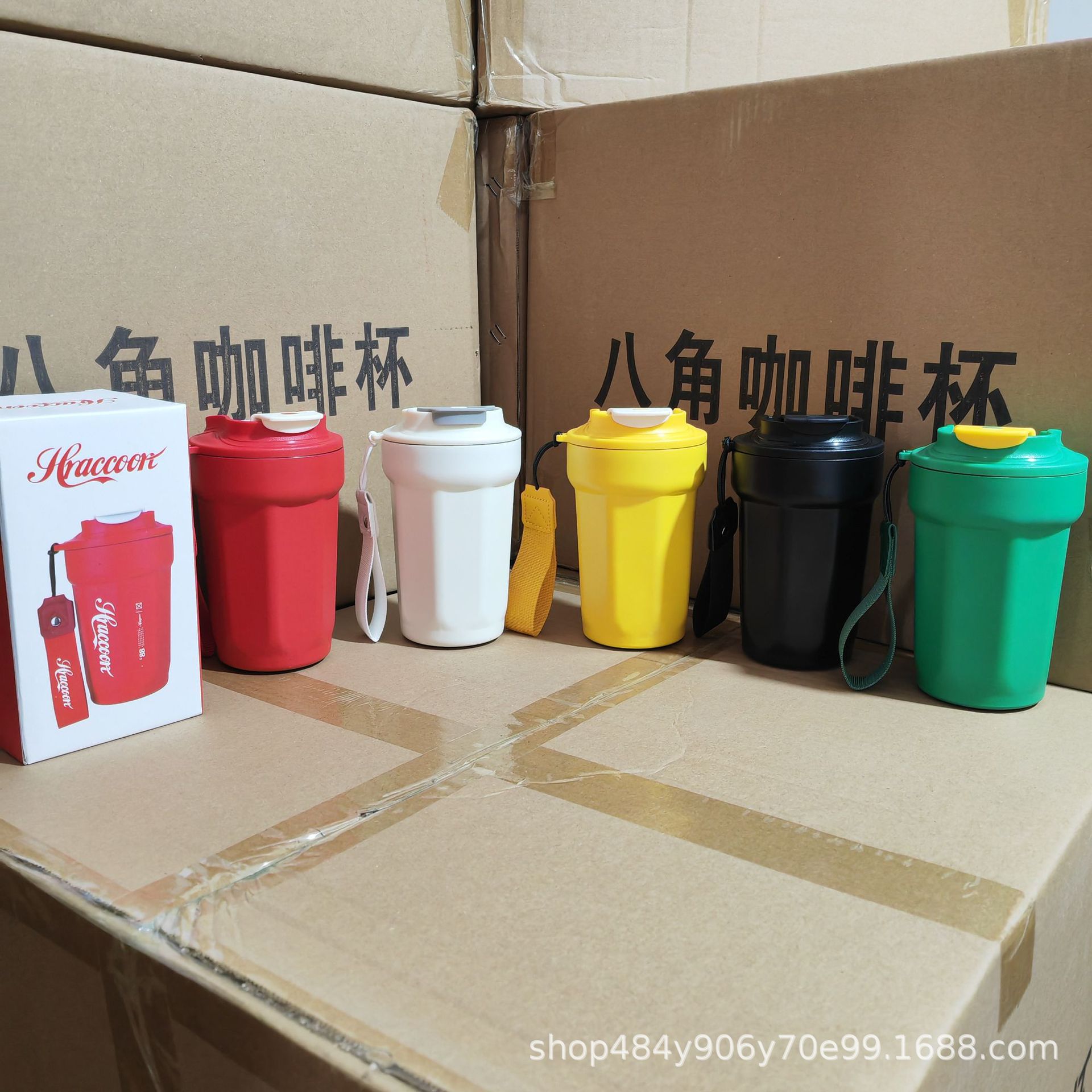 Октагональный термос-кубок из нержавеющей стали, подарок для женщин, индивидуальный логотип