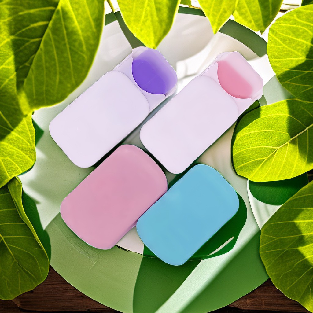 in stock soap tablets new packaging push-pull sliding cover to carry convenient fragrance hand washing tablets moisturizing cleansing soap paper soap