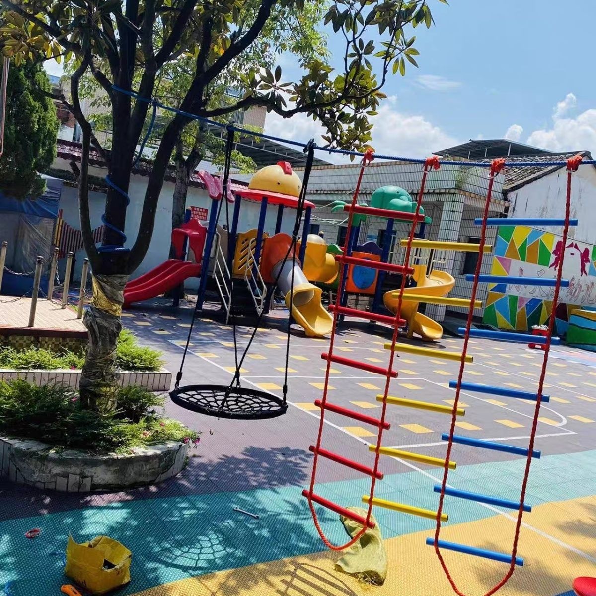 Children's Climbing Ladder Indoor Household Climbing Rope Ladder Toy Exercise Equipment Kindergarten Ladder Foldable Outdoor Stairs