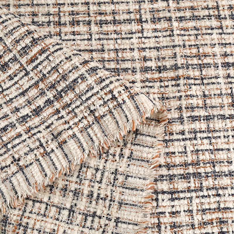 Image Small Chanel Style Fabric Woolen Clothing Available in Four Seasons Sticky Polyester Yang Clothing Fabric Fashion Clothing Cloth